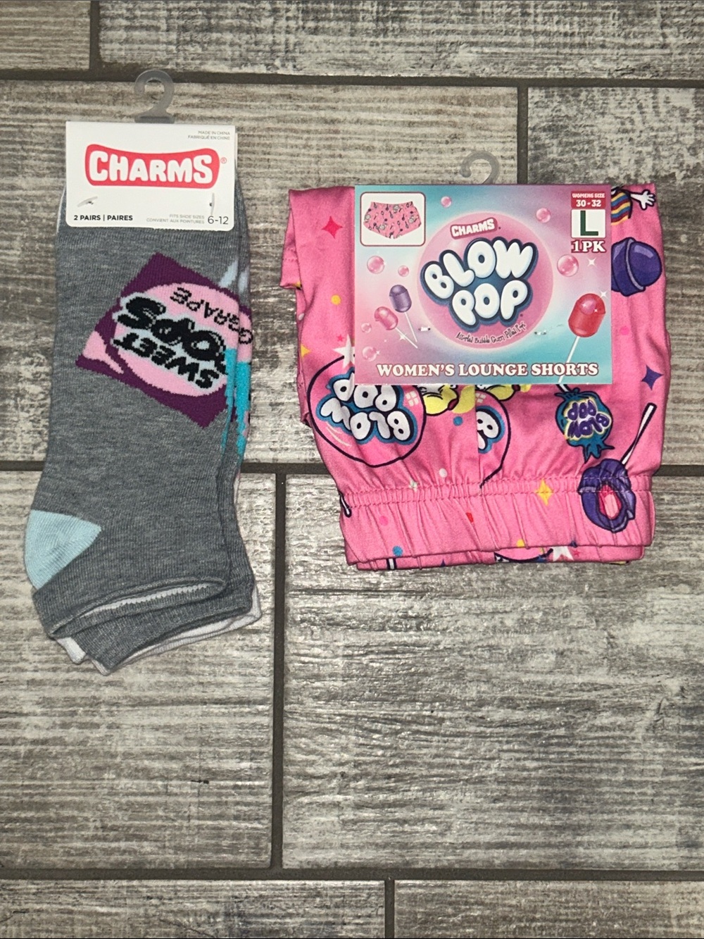 Blow Pop Lounge Shorts & Low Cut Socks Set NWT Sz. L